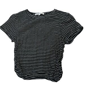 Anthropologie Black and White Striped Tee